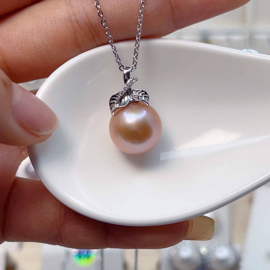 银S925镶嵌颈饰淡水珍珠