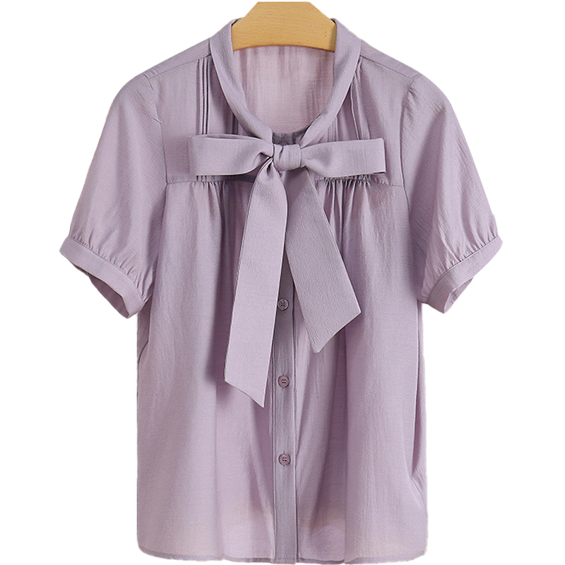 【特价-占单者限购】伍莎服饰百搭时尚新款雪纺衫夏季#RYZ46S022