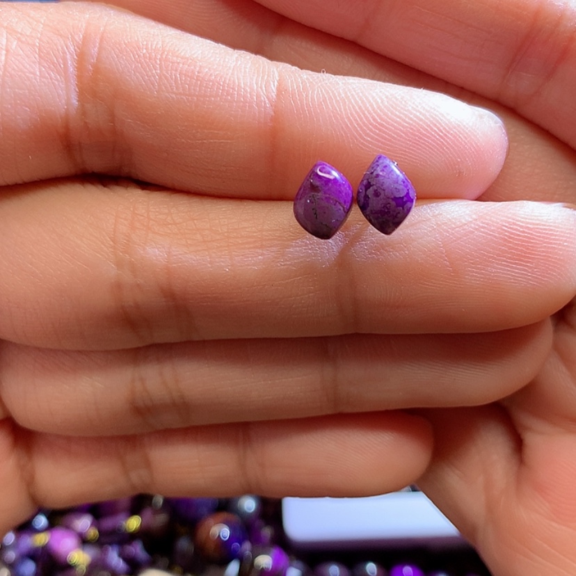 【闪购商品】苏纪石（舒俱来）耳钉银S925镶嵌