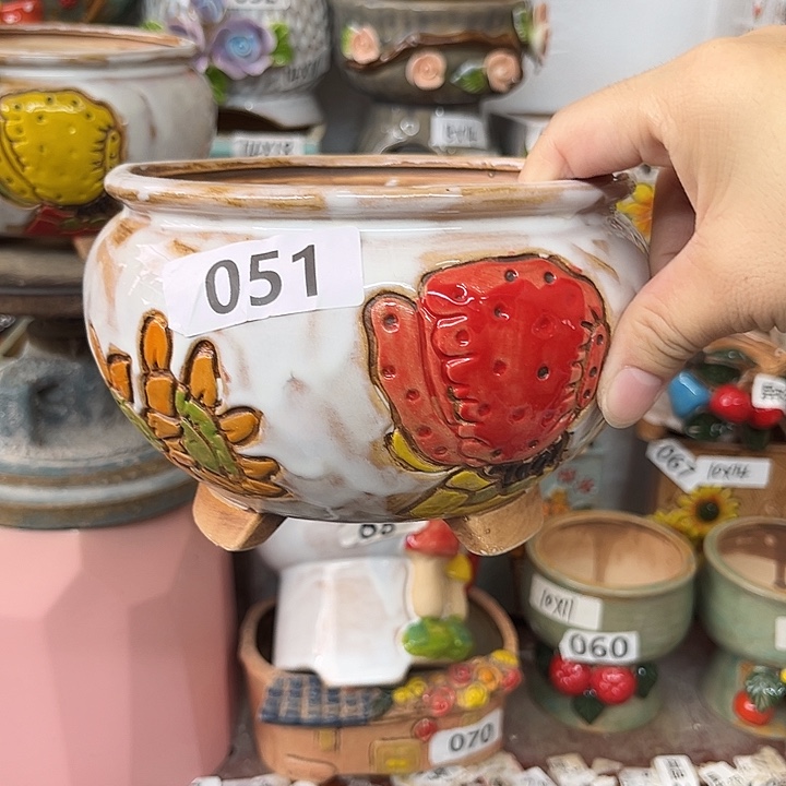 紫砂花盆粗陶材质多肉花盆