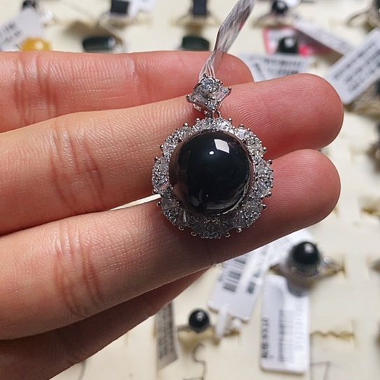 翡翠银S925镶嵌颈饰