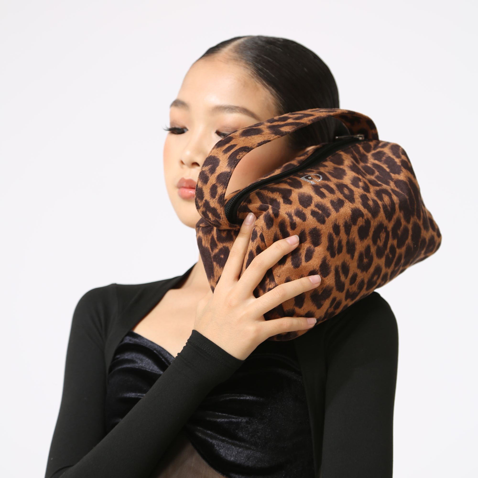 TID品牌【豹纹小个化妆包】豹纹面料