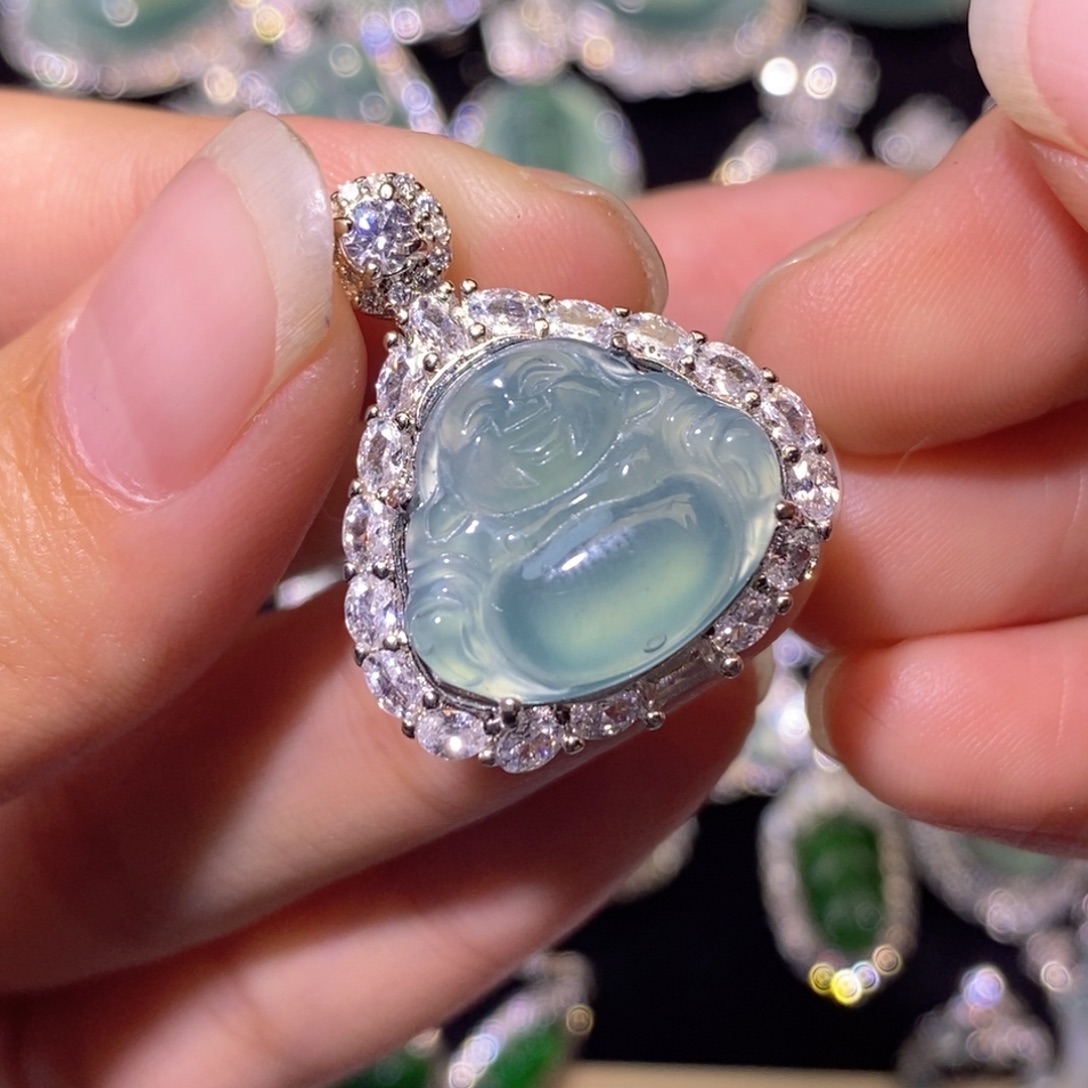 翡翠未镶嵌颈饰天然