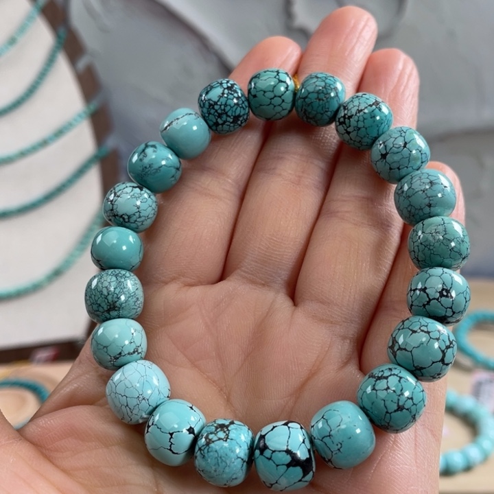 未镶嵌绿松石项链网花纹老型手串