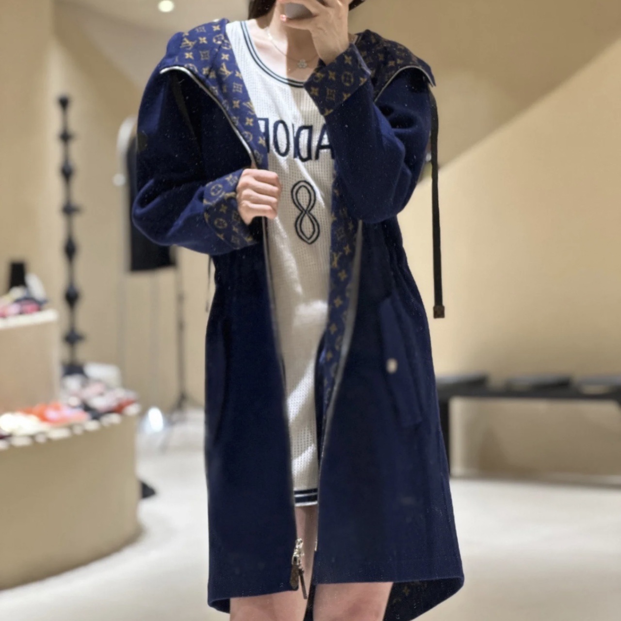 全新未使用 LouisVuitton/路易威登 汤/639144/满印大衣