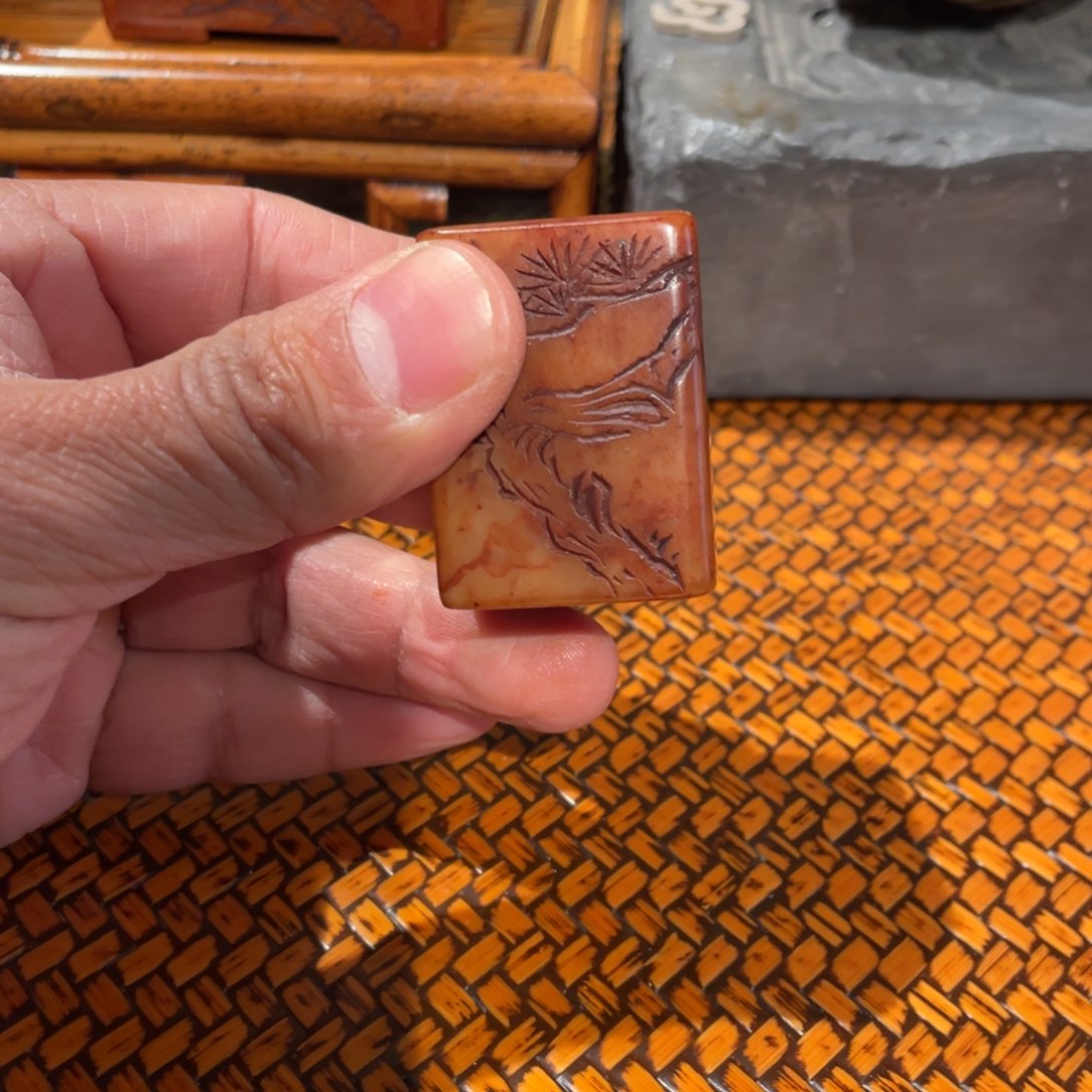 紫砂茶案V****y石头盖置梅鹿竹火折子