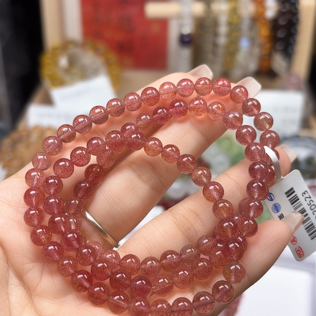 水晶手链未镶嵌白水体草莓晶6