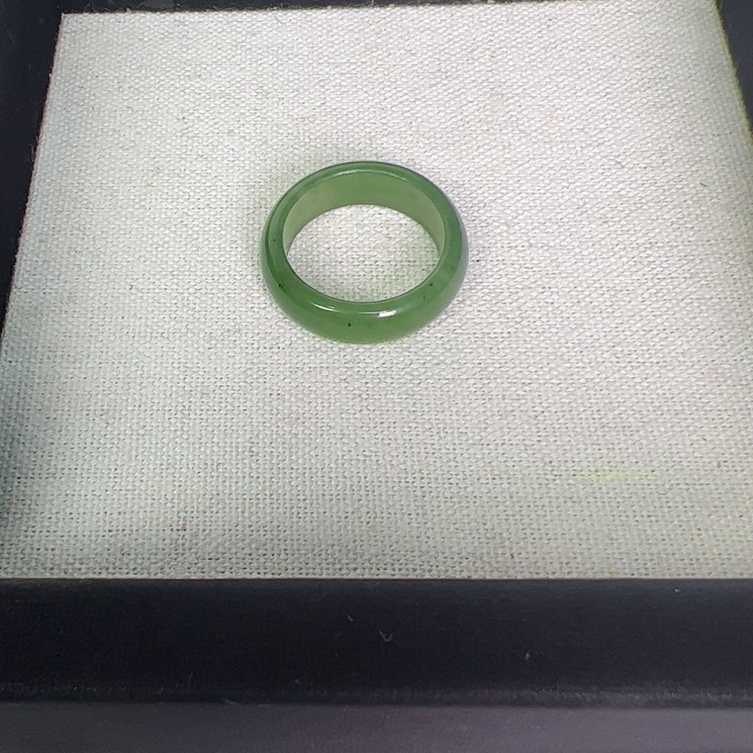 和田玉戒指未镶嵌ʚ****17号碧玉小宽版