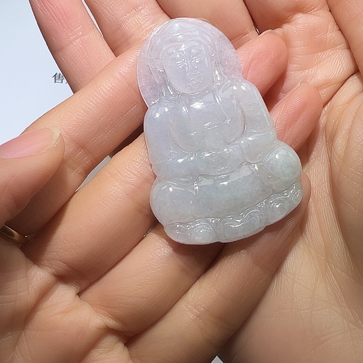 翡翠戒圈未镶嵌用****6天然翡翠观音