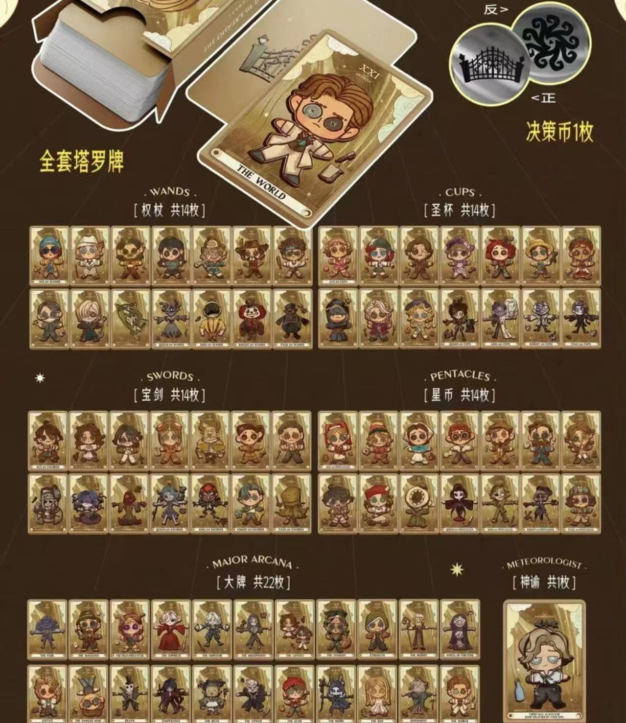 同人系列 迷你塔罗牌 小卡每包6张 盲盒代拆