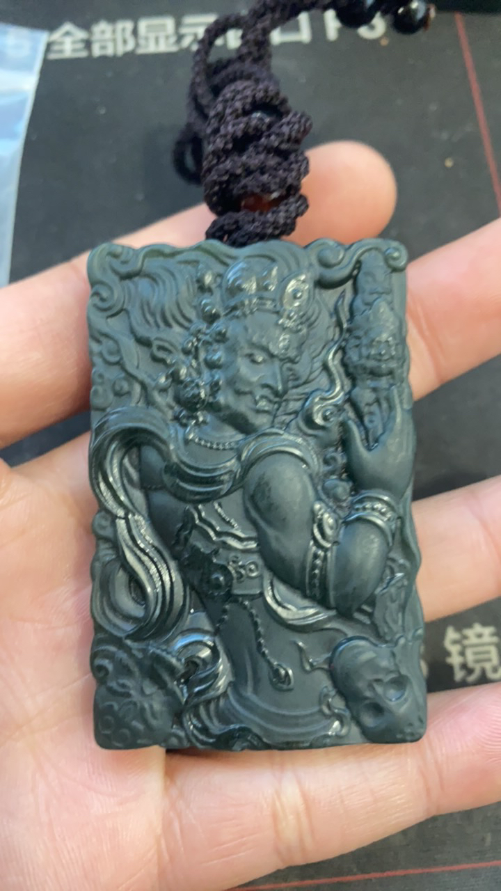 和田玉青玉不动明王