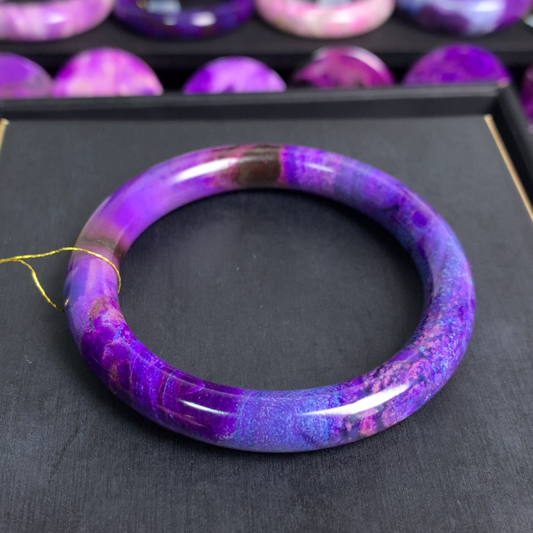 苏纪石（舒俱来）幻彩圆条手镯58未镶嵌