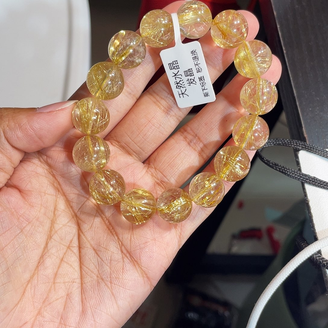 手串未镶嵌发晶烟花钛晶13.5m