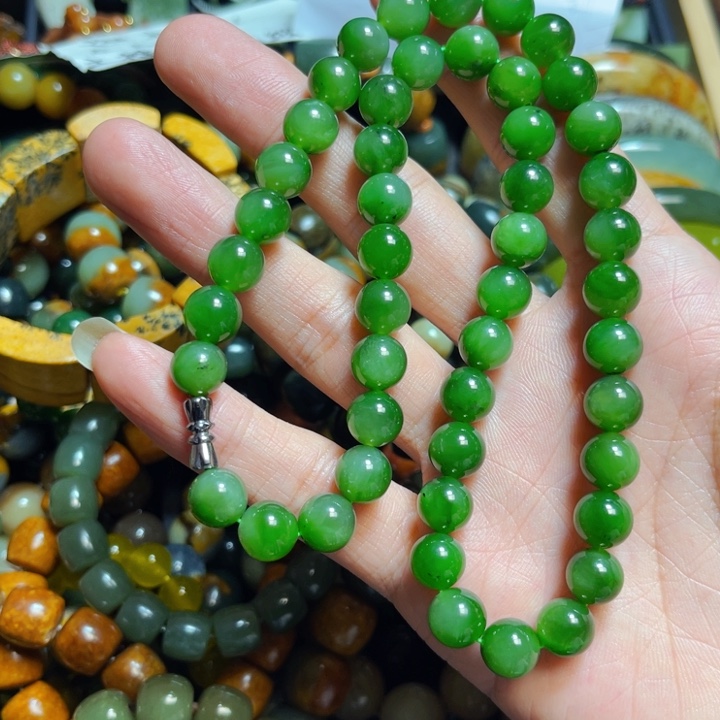 和田玉（碧玉）手链未镶嵌
