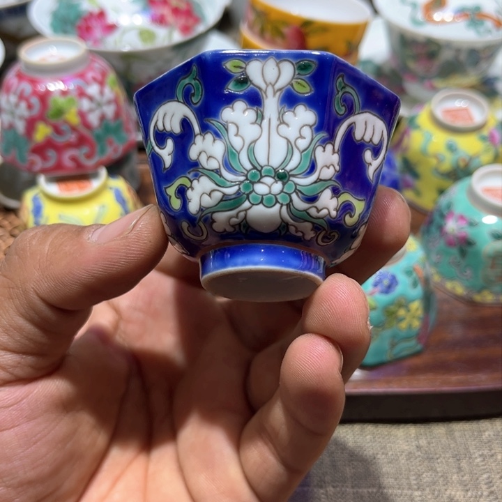 纯手绘精辟盖碗杯