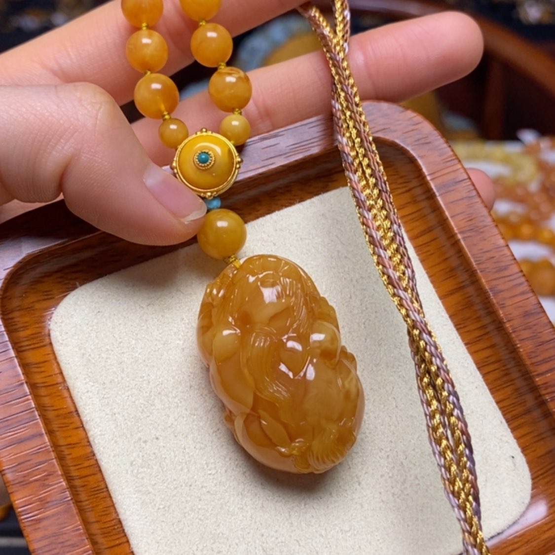 【闪购商品】蜜蜡颈饰未镶嵌项链