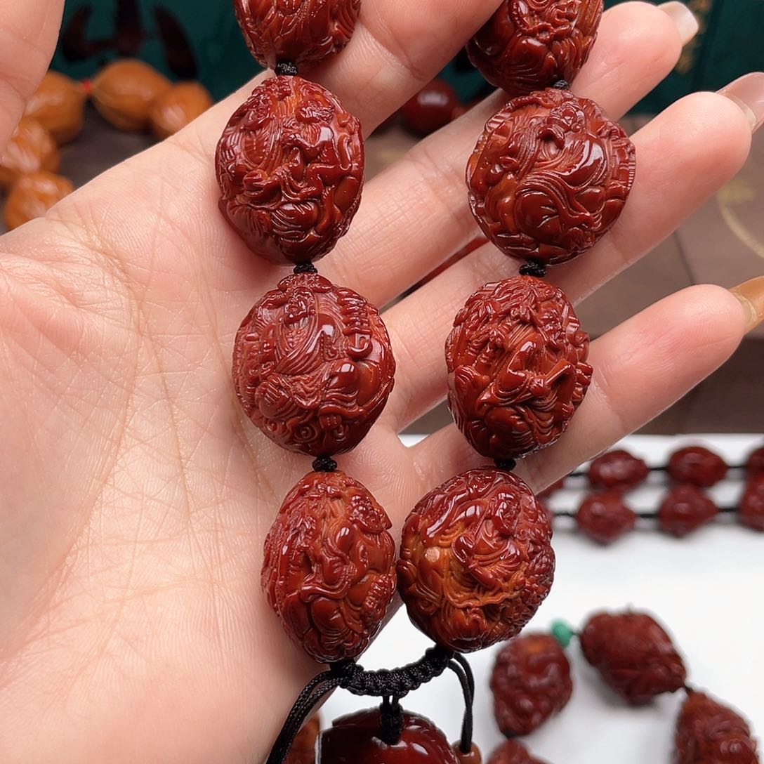 橄榄核手串?****红十八罗汉