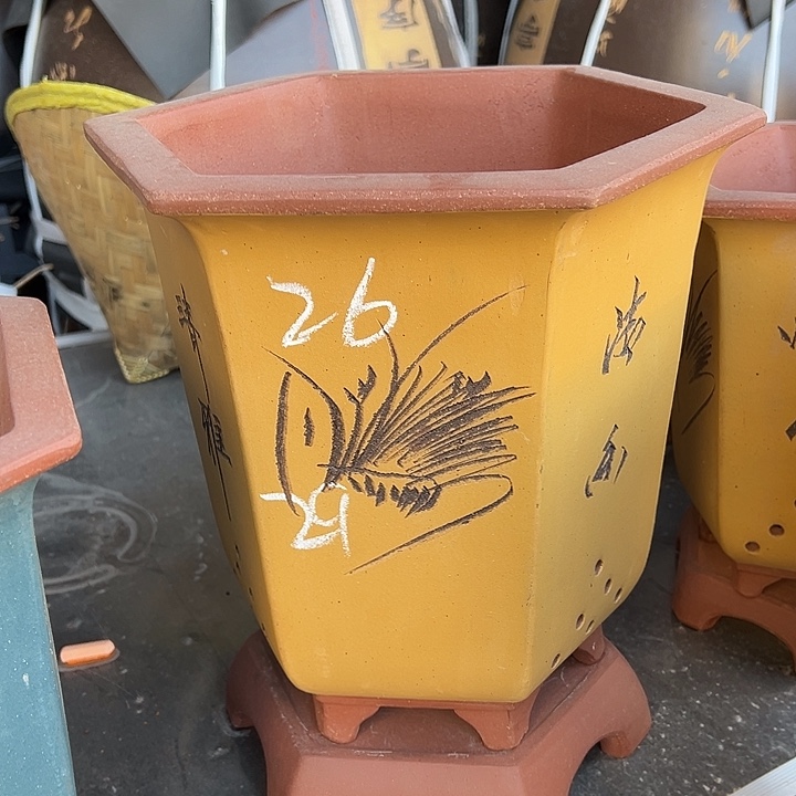 何***月花盆紫砂透气花盆