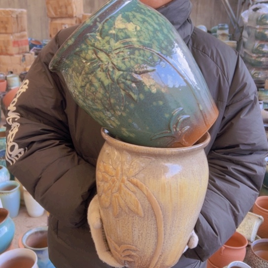 紫砂花盆高25口20————