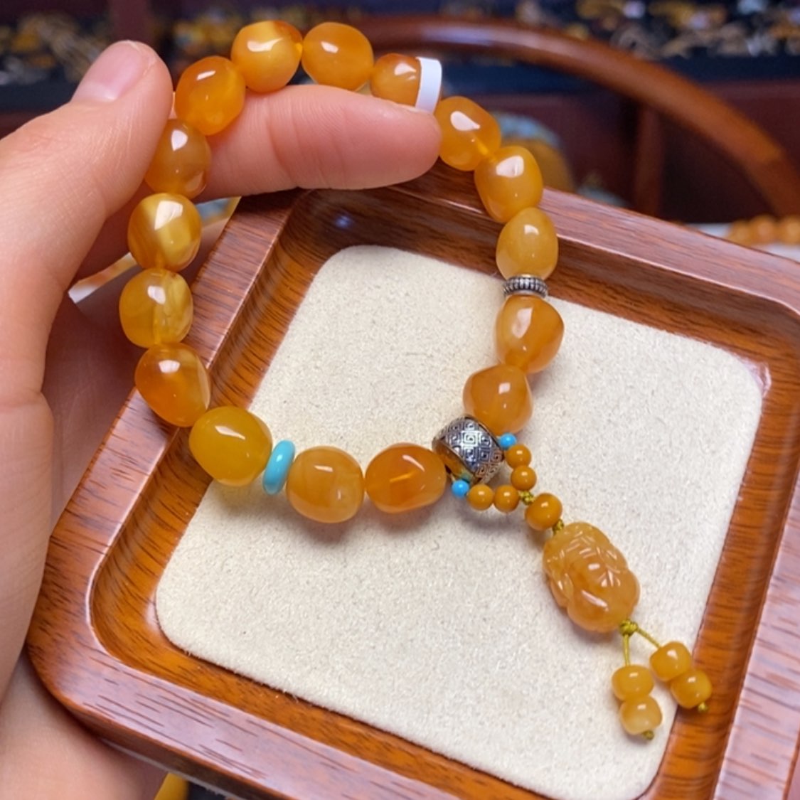 【闪购商品】蜜蜡手链未镶嵌手串