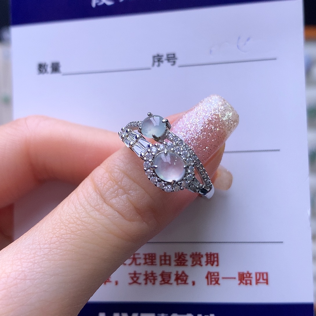 翡翠银S925镶嵌戒指8
