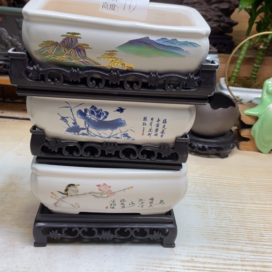 瓷片陶瓷花盆陶瓷艺术