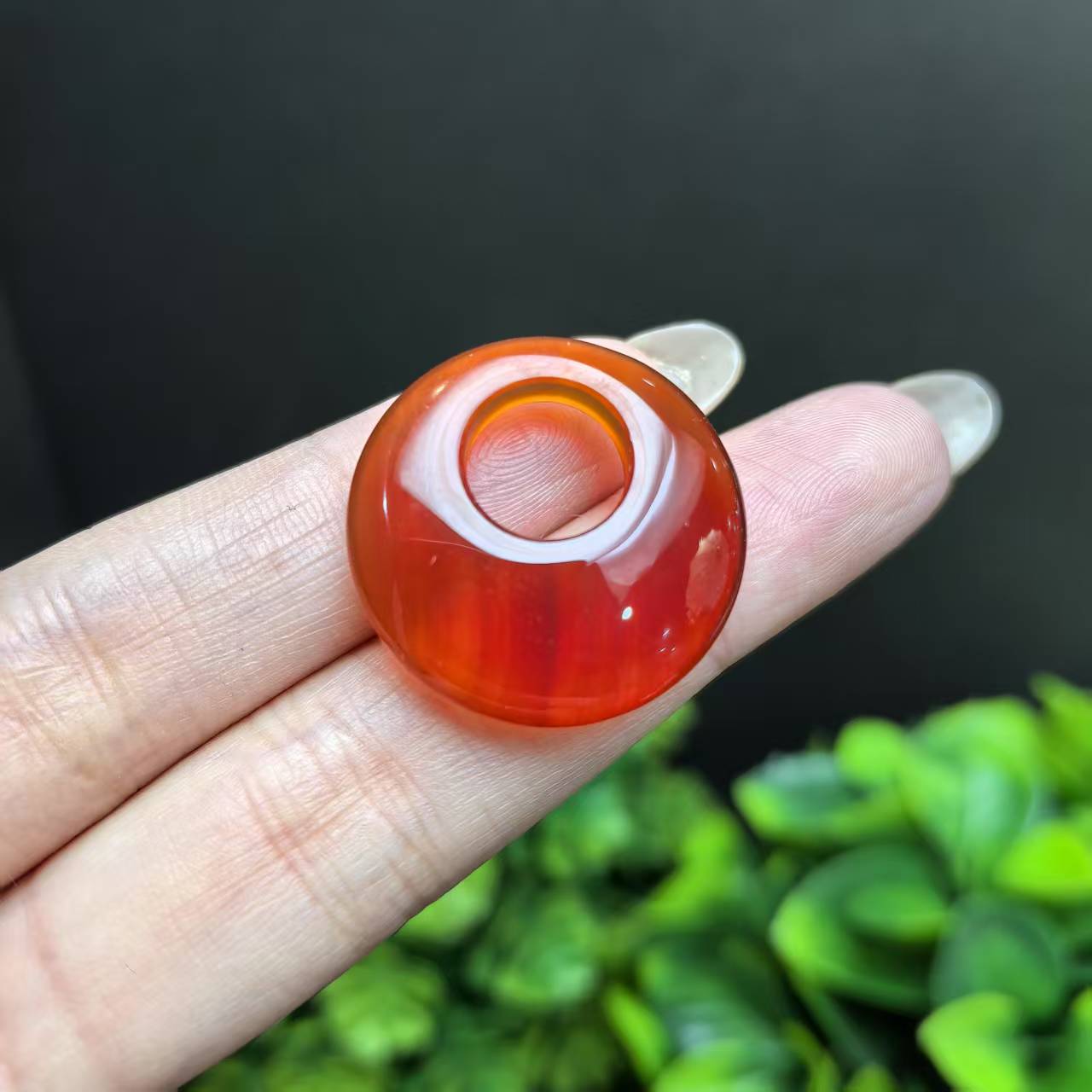 S7974-赤红桖域玛瑙公主扣吊坠-配绳