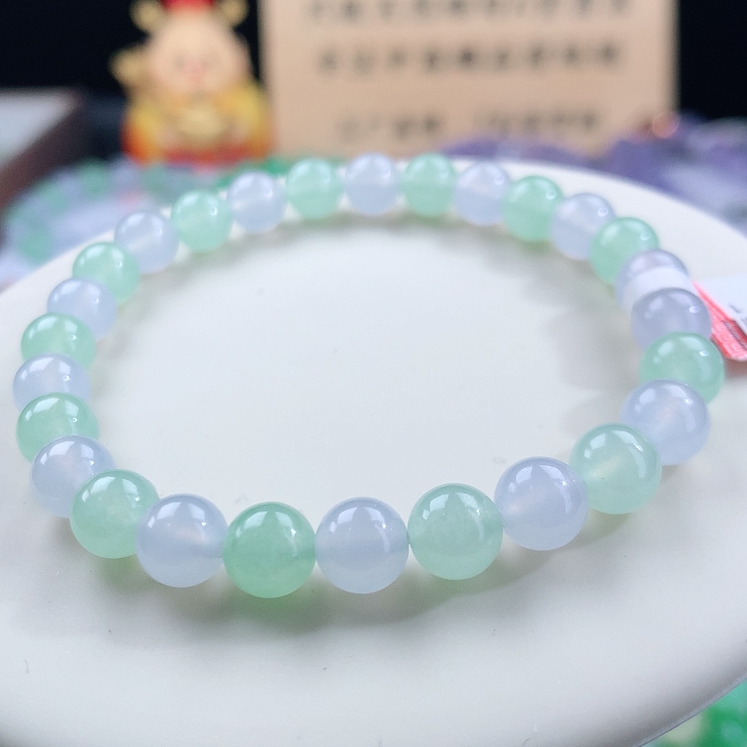 翡翠手链未镶嵌卡6.8