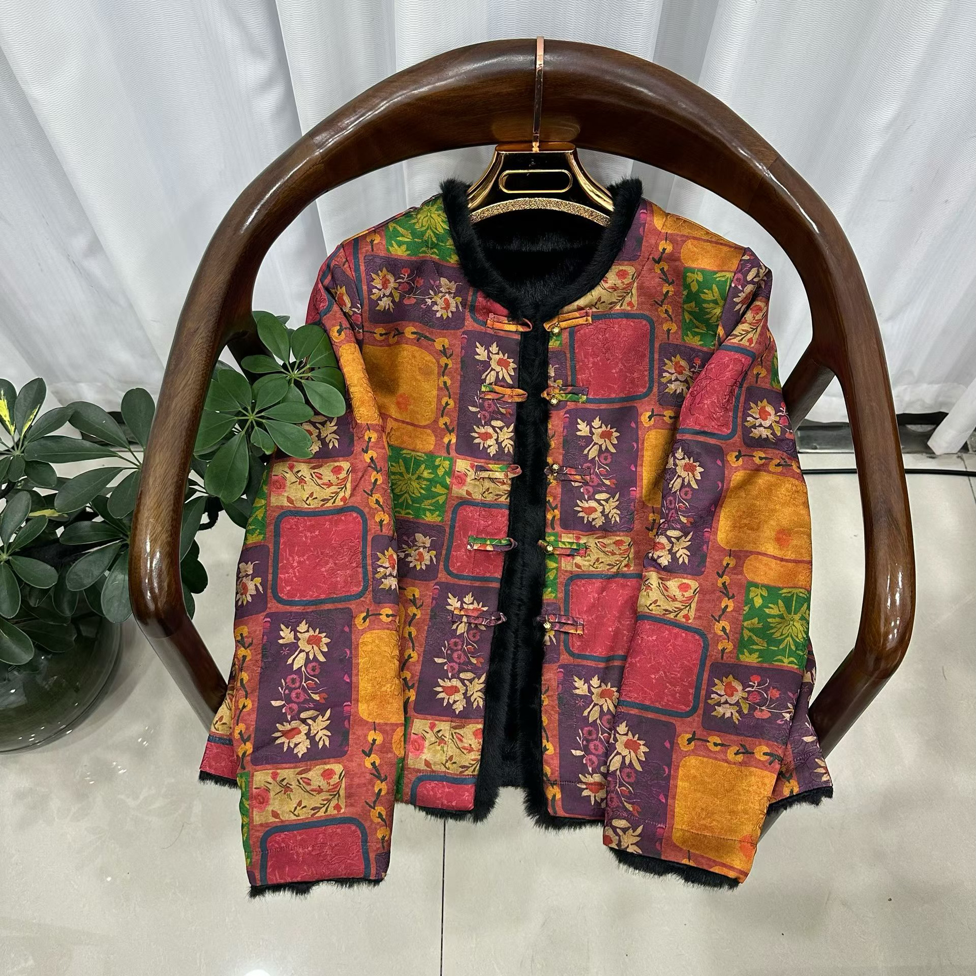 新中式国风盘扣棉服女2025新款冬季加厚保暖棉衣外套