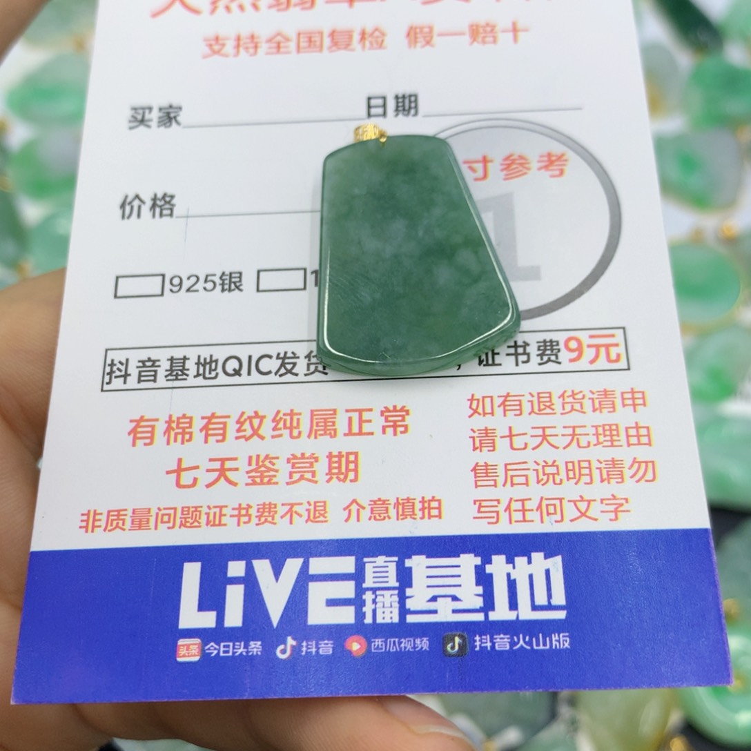 翡翠颈饰18K金镶嵌翡翠