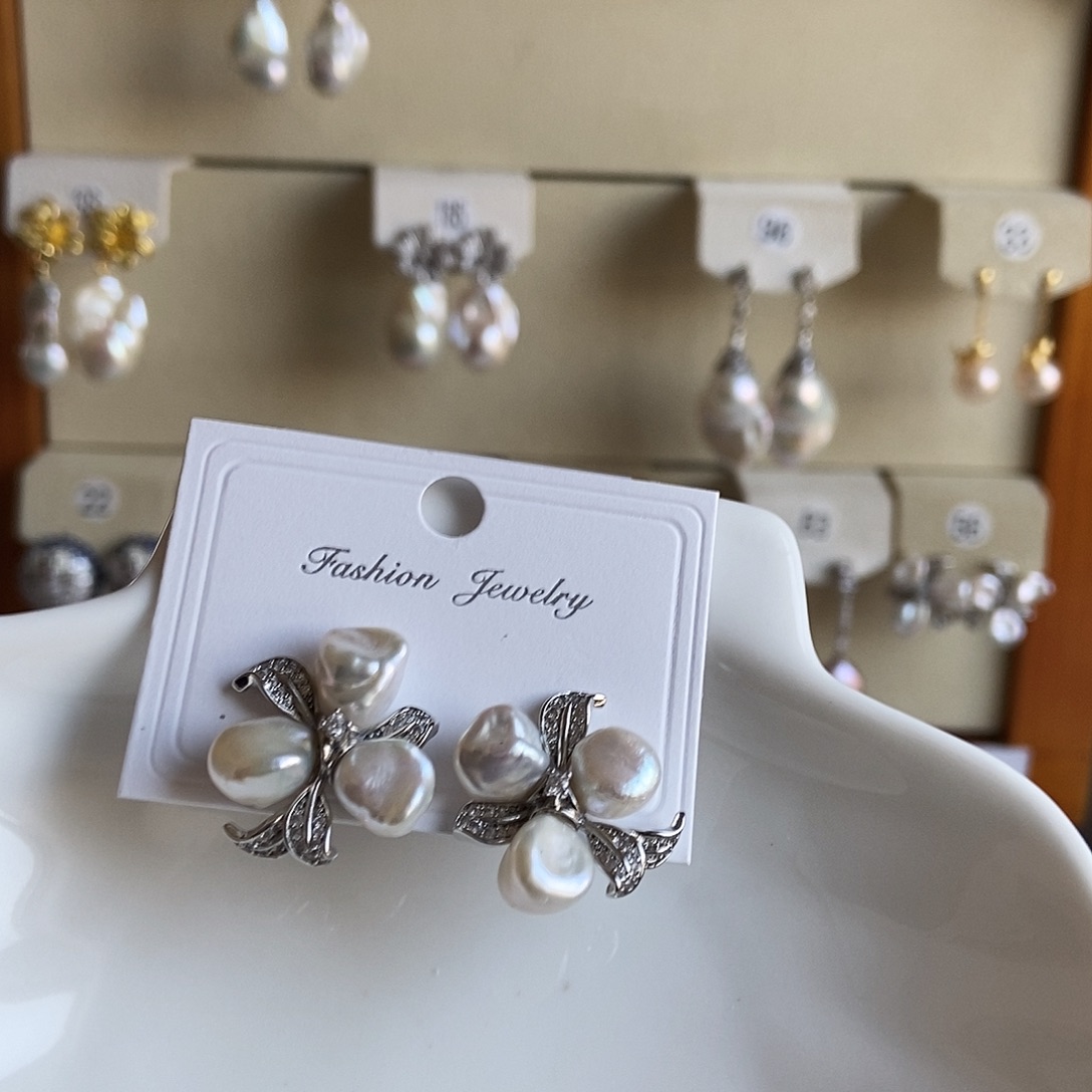 吊坠(不含链)淡水珍珠合金特价耳饰4079