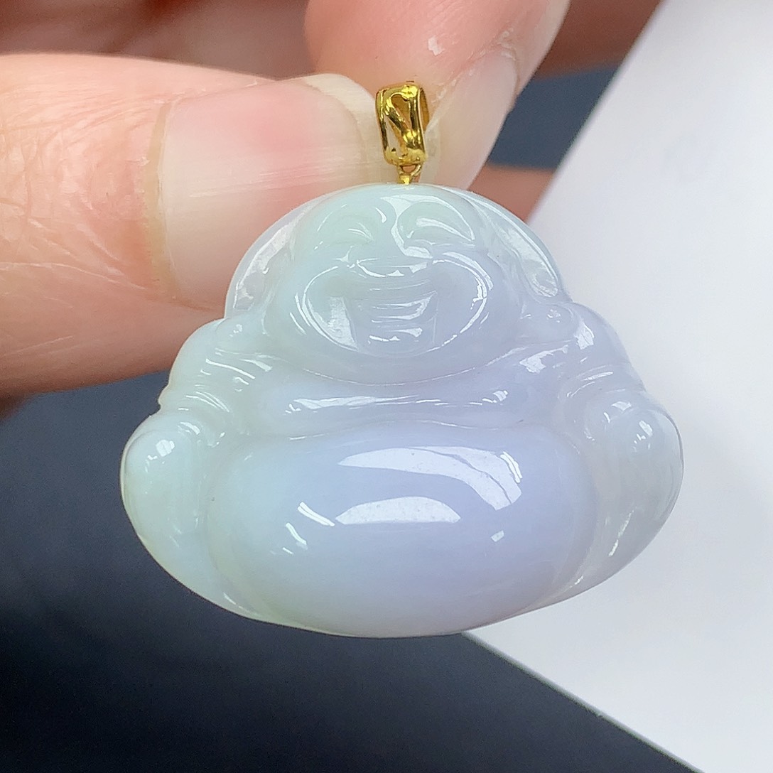 颈饰18K金镶嵌翡翠