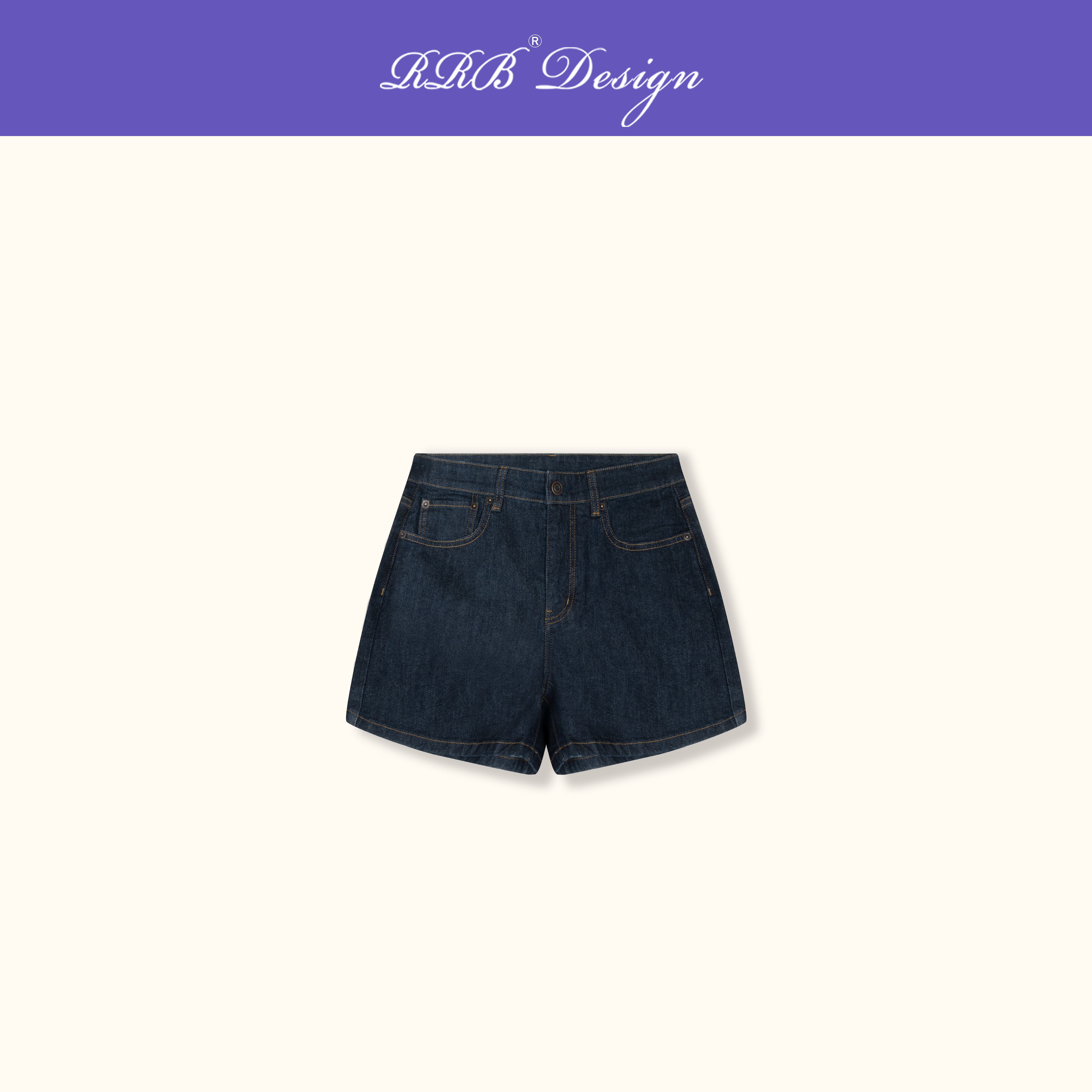 RRB Design「自然本色」宽松显瘦复古百搭显瘦牛仔短裤阔腿裤