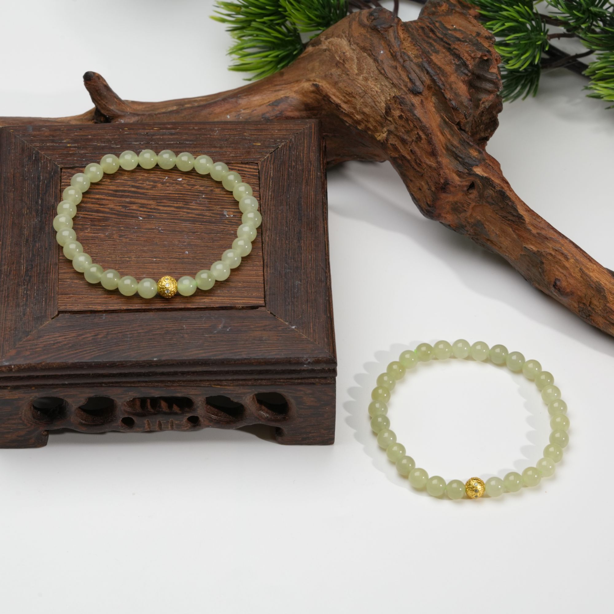 【小北好物】和田玉DIY手串尺寸约5.5mm+【多样性发一】QH10X1028