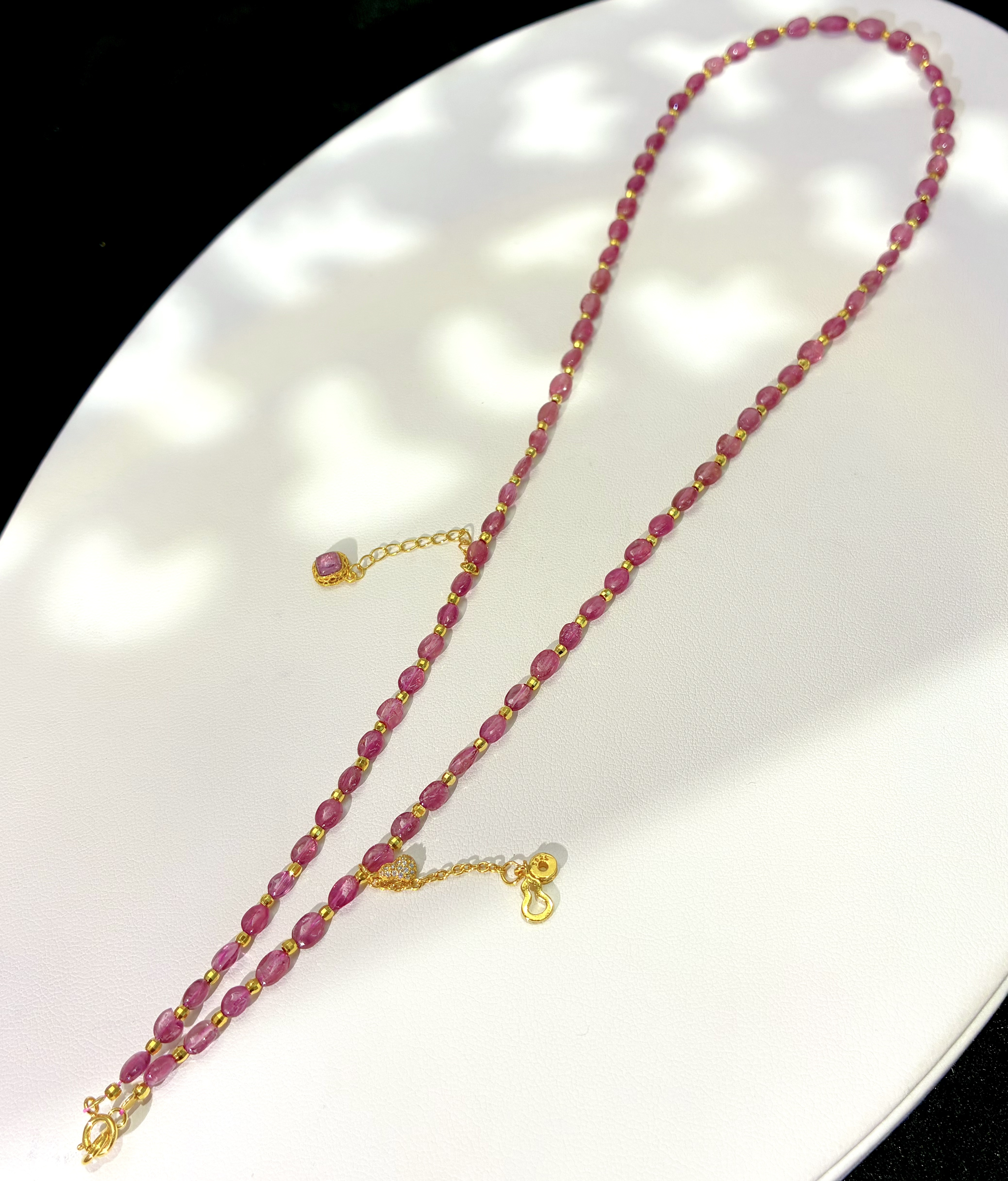 碧玺 粉碧玺葫芦项链  3008 多样性发一件  54cm