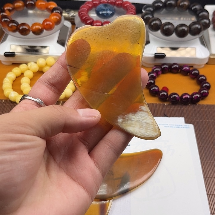 木高级牛角刮痧板1390