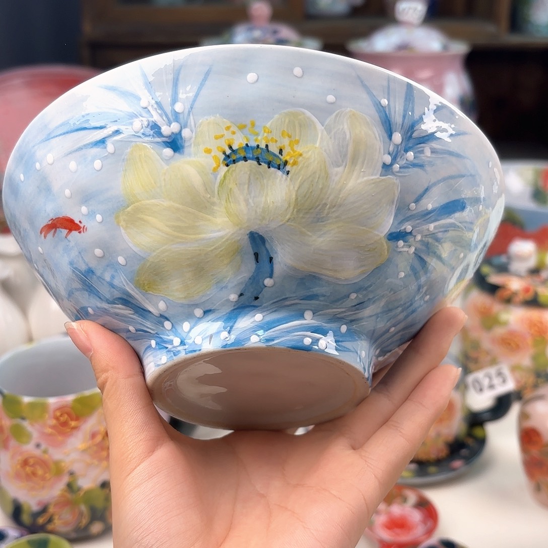 景德镇手绘高温釉下彩陶瓷茶具