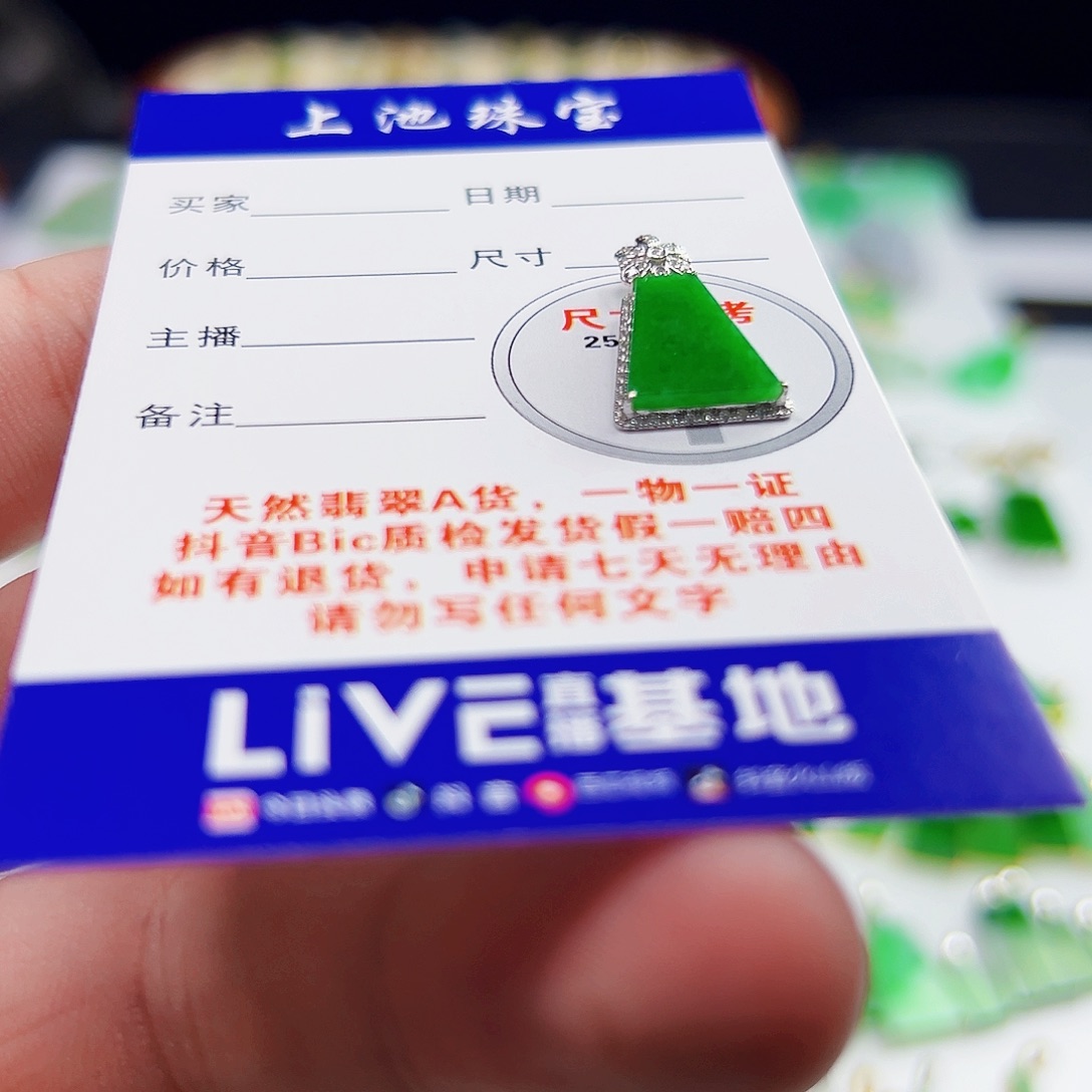 颈饰18K金镶嵌翡翠?*翡翠