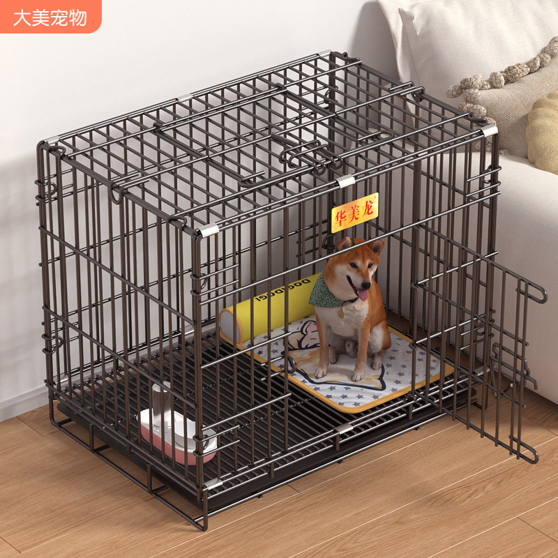 宠物笼子加粗狗笼子小型犬家用带厕所折叠铁笼子猫笼兔笼鸡笼猫窝