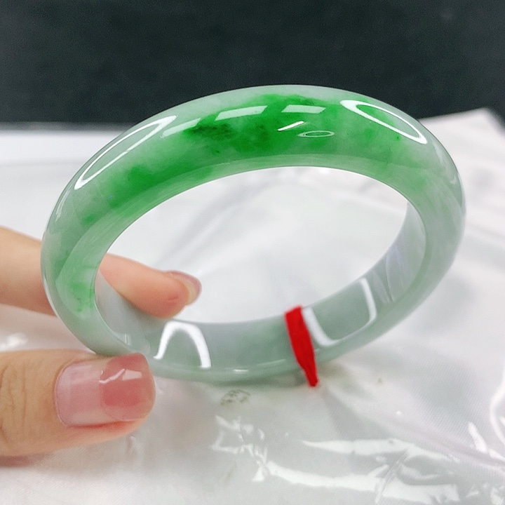 翡翠未镶嵌手镯圈53，85082