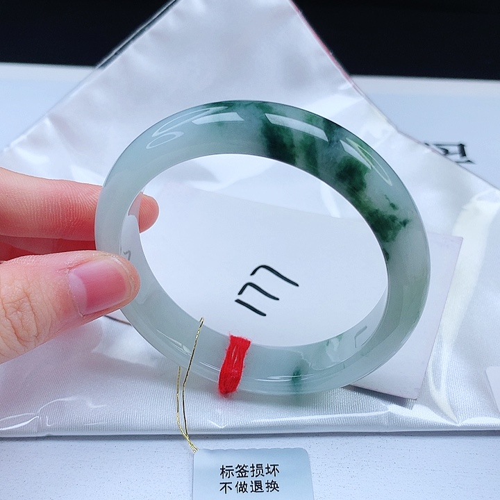 翡翠手镯未镶嵌缅甸天然a货手镯56