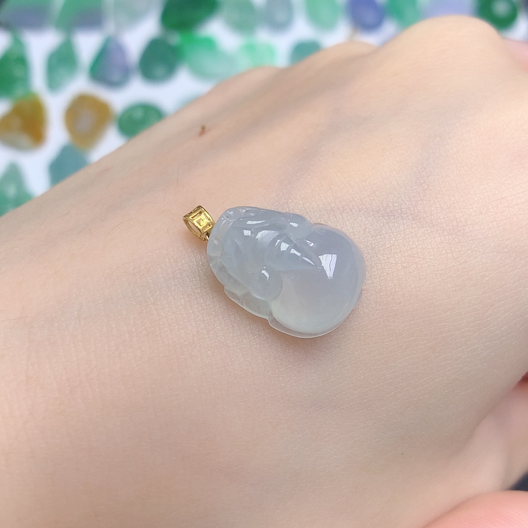 翡翠颈饰18K金镶嵌888888888