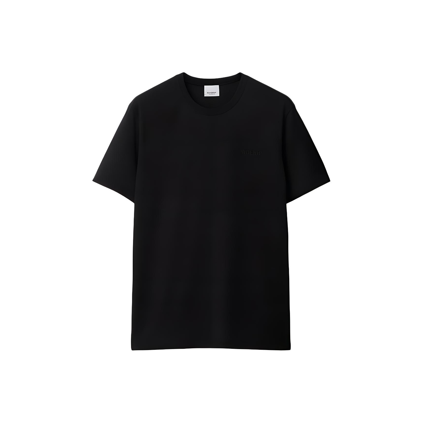 未使用 BURBERRY/博柏利 纯色字母刺绣圆领短袖T恤男款 黑色 wyj