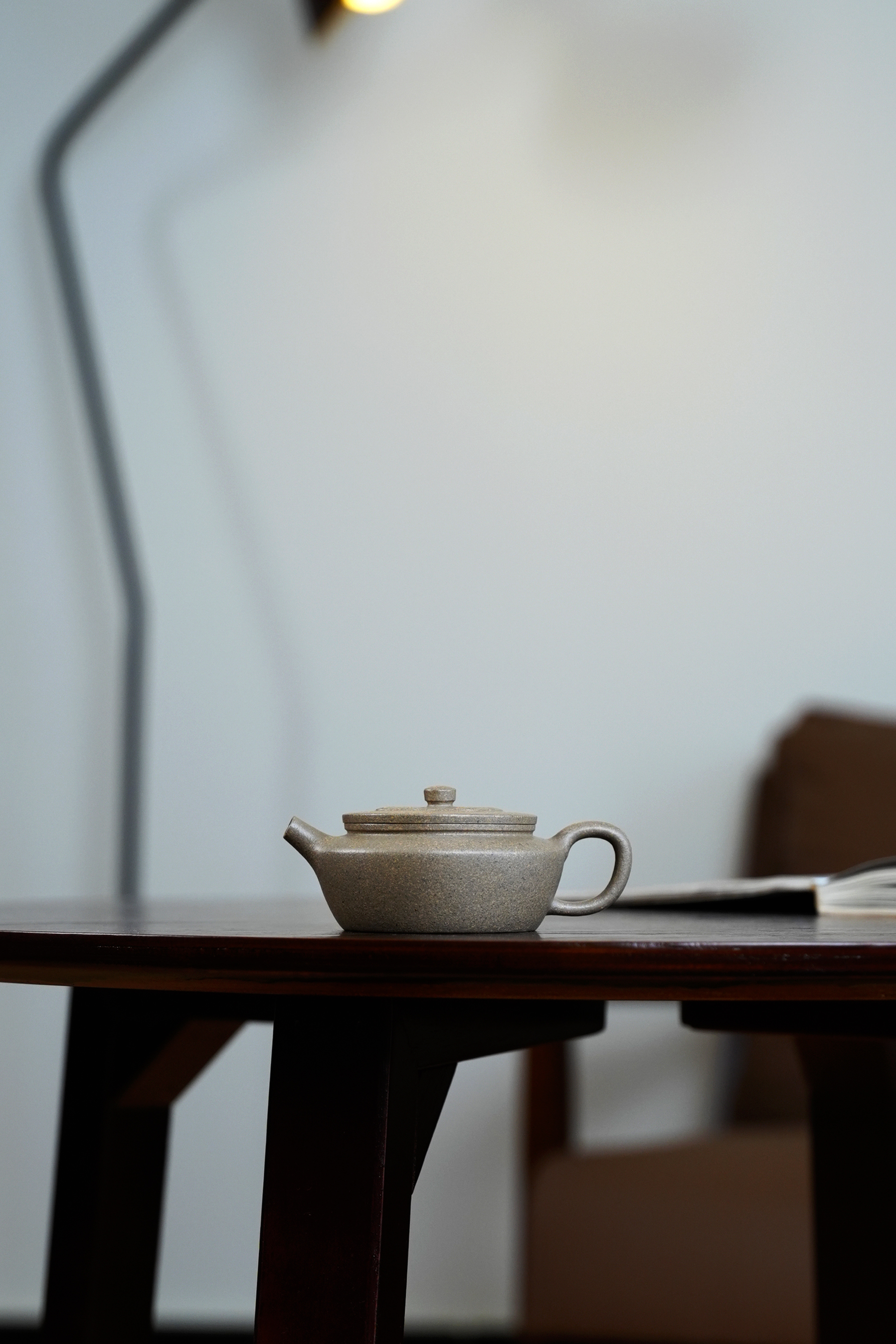 原矿紫砂宝山青段无相壶100cc青段泥如意壶