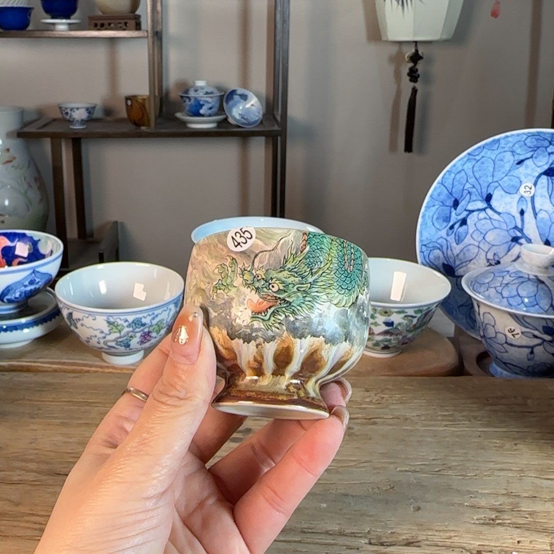 杯景德镇陶瓷柴烧多人