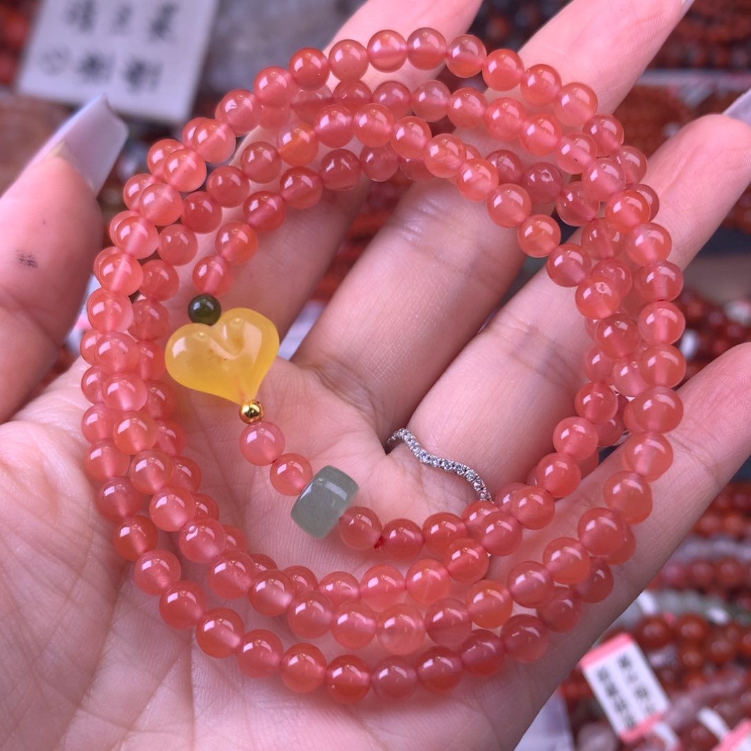 未镶嵌手链南红玛瑙28号DIY卡5