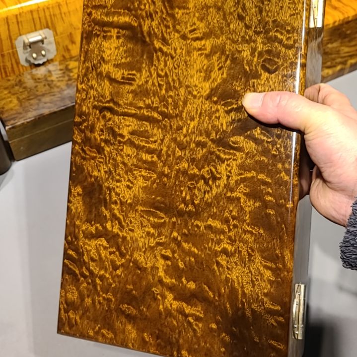 楠木首饰盒乌木金丝楠木35-21-9