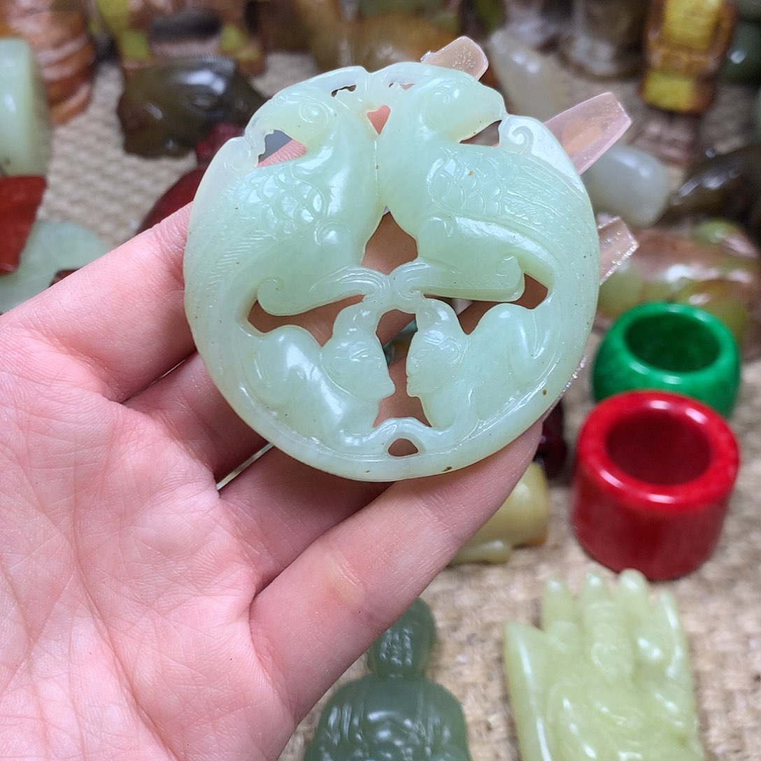 白玉菩提吊坠挂件