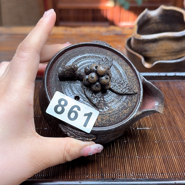 纯手工制作粗陶茶具