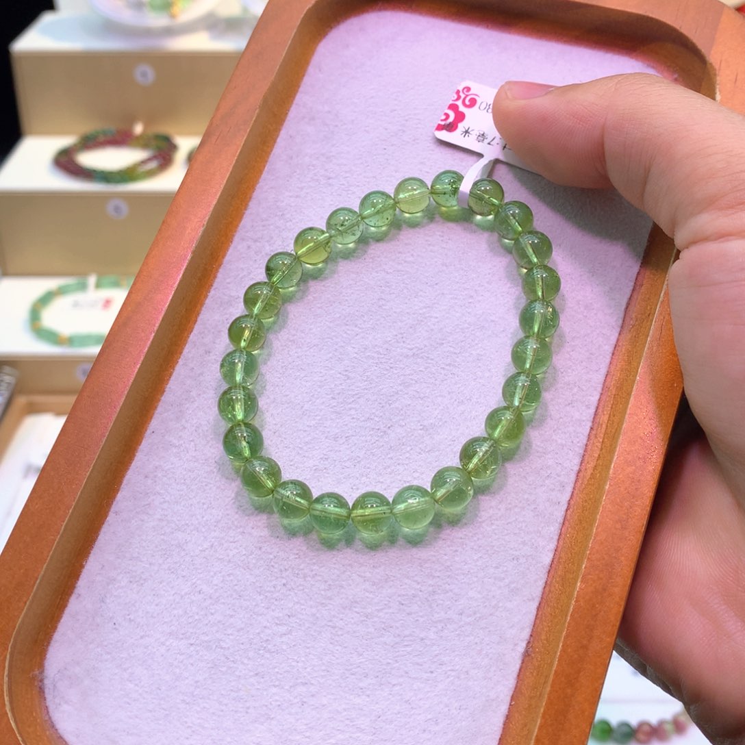 碧玺绿色单圈手链未镶嵌